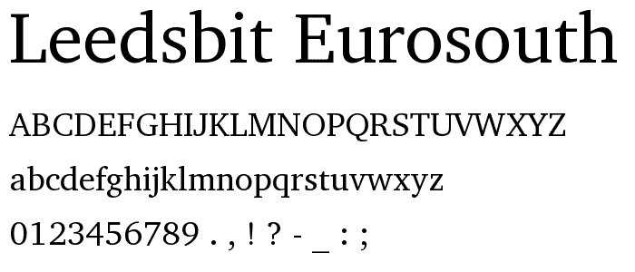LeedsBit EuroSouth Normal font
